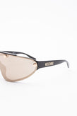 RRP€250 MOSCHINO MOS061/S Wrap Shield Sunglasses Mirrored Studded Logo Sides gallery photo number 5