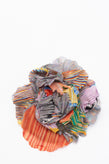RRP €185 MISSONI Knitted Flower Petals Brooch Striped Raw Edges Lame Effect gallery photo number 2