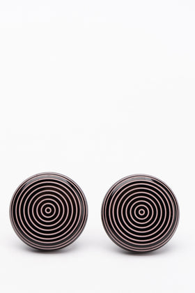 RRP€240 MISSONI Round Shape Clip-On Earrings Engraved Spiral Made in Italy gallery photo number 2