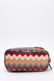 MISSONI Clutch Cosmetic Bag Multicolour Ripple Pattern Coated Panel Zip Closure gallery photo number 3