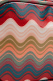 MISSONI Clutch Cosmetic Bag Multicolour Ripple Pattern Coated Panel Zip Closure gallery photo number 5