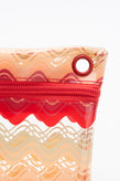 MISSONI Clutch Bag Pouch Ripple Pattern Partly Transparent Panel Zip Closure gallery photo number 5