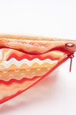 MISSONI Clutch Bag Pouch Ripple Pattern Partly Transparent Panel Zip Closure gallery photo number 6