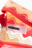 MISSONI Clutch Bag Pouch Ripple Pattern Partly Transparent Panel Zip Closure gallery photo number 9