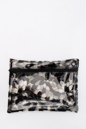 MISSONI 3in1 Clutch Bag Pouch Floral & Striped Partly Transparent Panel Zipped gallery photo number 4