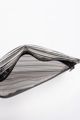 MISSONI 3in1 Clutch Bag Pouch Floral & Striped Partly Transparent Panel Zipped gallery photo number 6