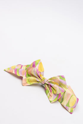 RRP€110 M MISSONI Chunky Bow Hair Clip Abstract Geometric Pattern Made in France gallery photo number 1