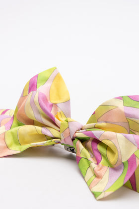 RRP€110 M MISSONI Chunky Bow Hair Clip Abstract Geometric Pattern Made in France gallery photo number 3