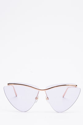 RRP €250 MARC JACOBS 453/S Triangle Cat Eye Sunglasses Glittered Lense Rimless