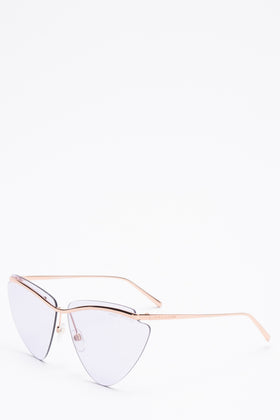 RRP €250 MARC JACOBS 453/S Triangle Cat Eye Sunglasses Glittered Lense Rimless gallery photo number 2