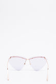 RRP €250 MARC JACOBS 453/S Triangle Cat Eye Sunglasses Glittered Lense Rimless gallery photo number 4
