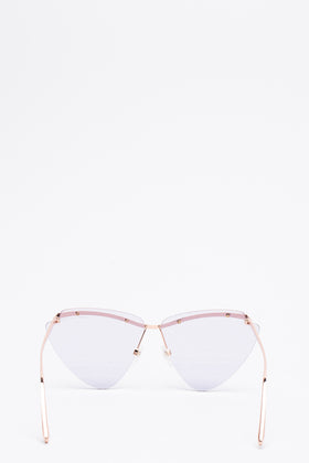 RRP €250 MARC JACOBS 453/S Triangle Cat Eye Sunglasses Glittered Lense Rimless gallery photo number 4