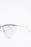 RRP €250 MARC JACOBS 453/S Triangle Cat Eye Sunglasses Glittered Lense Rimless gallery photo number 5