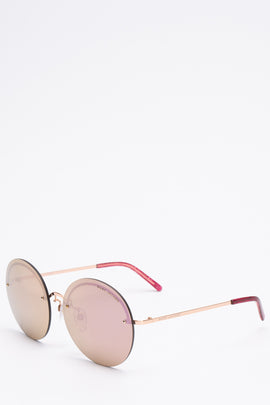 RRP €190 MARC JACOBS MARC 406/G/S Round Sunglasses Rimless Mirrored Lenses