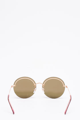 RRP €190 MARC JACOBS MARC 406/G/S Round Sunglasses Rimless Mirrored Lenses gallery photo number 4