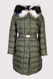 RRP €3680 ERMANNO SCERVINO Quilted Coat US10 IT46 L-XL Raccoon & Fox Fur Trim gallery photo number 1