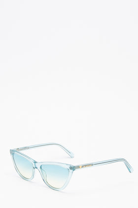 RRP€130 LOVE MOSCHINO MOL021/S Cat Eye Sunglasses Transparent Glitter Frame gallery photo number 2