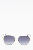 RRP€200 LOVE MOSCHINO MOL028/S Geometric Sunglasses Gradient Lenses Thin Temples gallery photo number 1