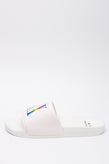 ARMANI EXCHANGE ICON LOGO Slide Sandals US8 EU41 UK7.5 Iridescent 'A/X' Footbed gallery photo number 2