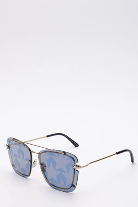 RRP€350 JIMMY CHOO AMBRA/S Oversized Pilot Sunglasses Star Patterned UV Protect