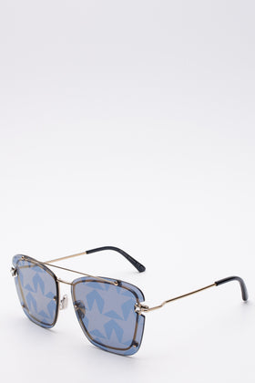 RRP€350 JIMMY CHOO AMBRA/S Oversized Pilot Sunglasses Star Patterned UV Protect gallery photo number 1