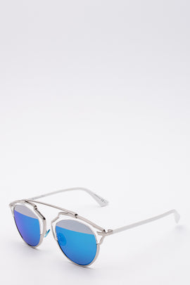 RRP€290 DIOR DIORSOREAL Geometric Sunglasses Mirrored Lenses Made in Italy