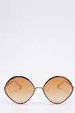 RRP€300 CHLOE DANI Rhombus Sunglasses Gradient Thin Temples Made in Italy gallery photo number 1