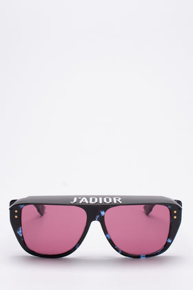 RRP€400 DIOR DIORCLUB2 Flat Top Sunglasses Detachable Visor 'J'ADIOR' Pink Lens gallery photo number 2