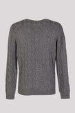 RRP€510 MALO Cashmere & Wool Jumper Size L Grey Melange Cable Knit Crew Neck gallery photo number 3