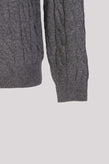 RRP€510 MALO Cashmere & Wool Jumper Size L Grey Melange Cable Knit Crew Neck gallery photo number 5