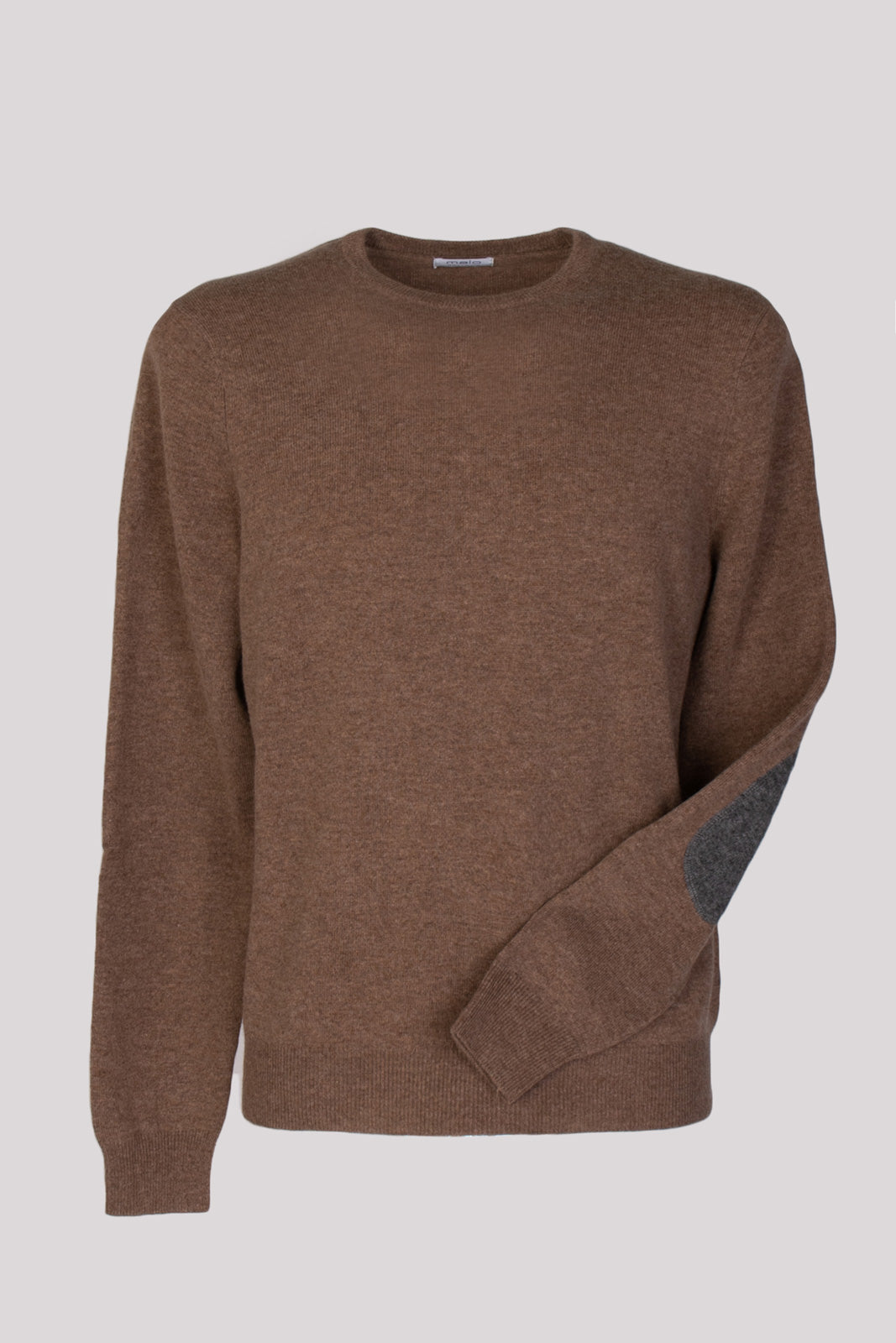 RRP€345 MALO Cashmere & Wool Jumper Size L Elbow Patches Thin Knit Crew Neck gallery main photo