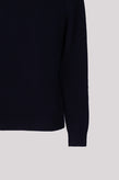 RRP€345 MALO Cashmere & Wool Jumper Size L Navy Blue Thin Knit Ribbed Polo Neck gallery photo number 6