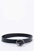CALVIN KLEIN JEANS Leather Belt Size 90/36 Logo Light Aged Metal Pin Buckle gallery photo number 1