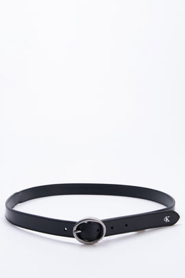 CALVIN KLEIN JEANS Leather Belt Size 90/36 Logo Light Aged Metal Pin Buckle