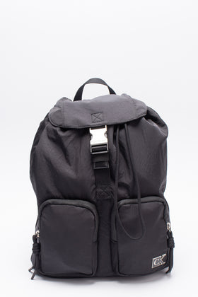 CALVIN KLEIN JEANS Flap Backpack Logo Front Pockets Adjustable Strap Drawstring gallery photo number 1