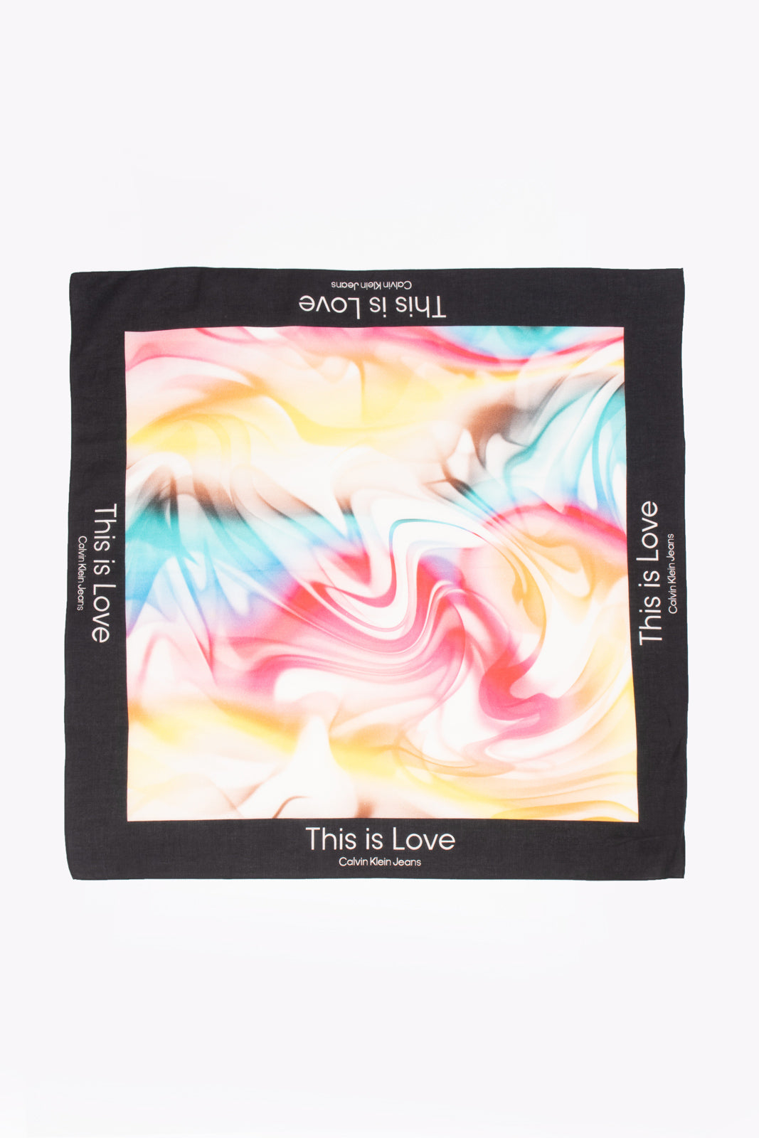 CALVIN KLEIN JEANS Bandana Pride Square Scarf One Size Tie Dye 'THIS IS LOVE' gallery main photo