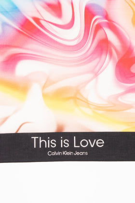 CALVIN KLEIN JEANS Bandana Pride Square Scarf One Size Tie Dye 'THIS IS LOVE' gallery photo number 3