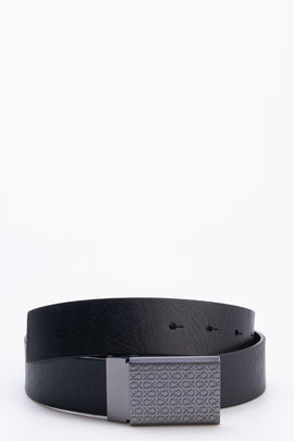 CALVIN KLEIN Leather Belt Size 90/36 Adjustable Detachable Blank Buckle Logo