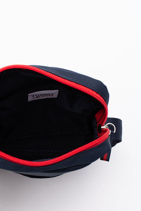 TOMMY JEANS Crossbody Bag Recycled Fabric Glued Logo Adjustable Strap Zipped gallery photo number 7
