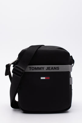TOMMY JEANS Crossbody Bag Zipped Coated Logo Structured Adjustable Strap