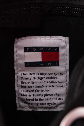 TOMMY JEANS Bucket Shoulder Bag Recycled PU Leather Detachable Strap Clasp Flap gallery photo number 7