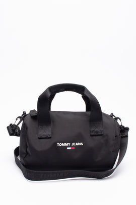TOMMY JEANS Barrel Bag Recycled Fabric Detachable Strap Zipped Slouchy Design