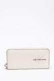 CALVIN KLEIN JEANS Clutch Wallet PU Leather Sculpted Logo Zip Around Card Pocket gallery photo number 1