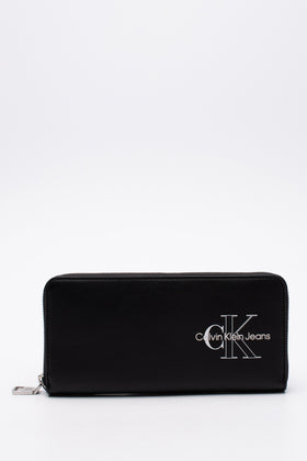CALVIN KLEIN JEANS Sculpted Zip Around Clutch Wallet PU Leather Logo Card Pocket gallery photo number 1