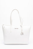 CALVIN KLEIN Shopper Bag Large PU Leather Structured Two Handles Zip Closure gallery photo number 1