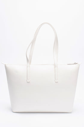 CALVIN KLEIN Shopper Bag Large PU Leather Structured Two Handles Zip Closure gallery photo number 3