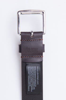 CALVIN KLEIN JEANS Leather Classic Belt Size 95/38 Debossed Logo Two Tone gallery photo number 5