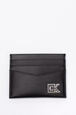 CALVIN KLEIN JEANS Nappa Leather Card Holder Mini Wallet Plaque Logo Detail gallery photo number 2