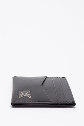 CALVIN KLEIN JEANS Nappa Leather Card Holder Mini Wallet Plaque Logo Detail gallery photo number 5