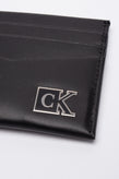 CALVIN KLEIN JEANS Nappa Leather Card Holder Mini Wallet Plaque Logo Detail gallery photo number 6